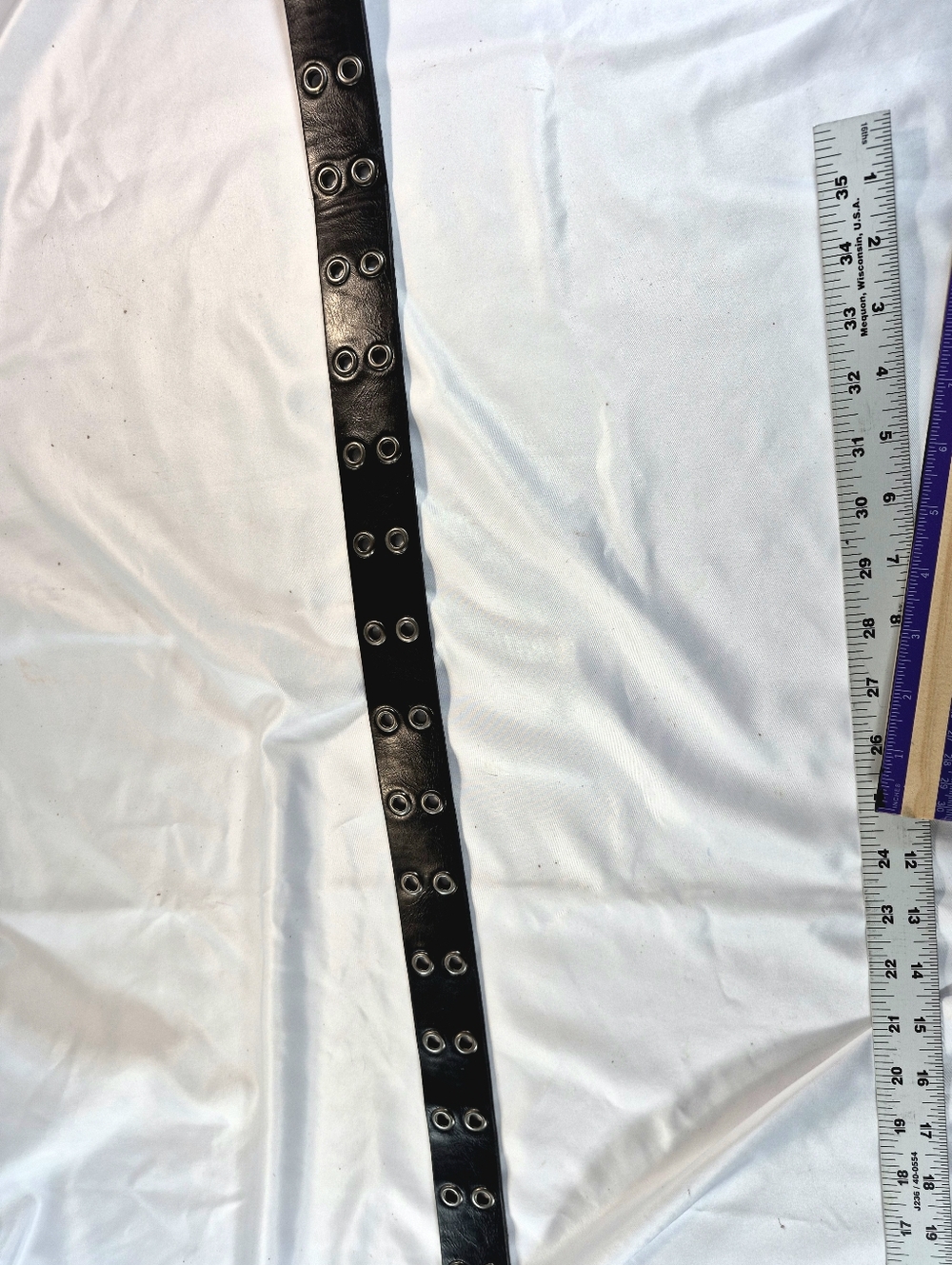 NWOT Black Double Grommet Belt Alternative Punk Grunge Moto Biker Y2k Unisex - Picture 6 of 13